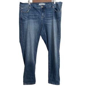 Torrid Womens Blue Medium Wash Whiskered Stretch Skinny Jeans Plus Size 20